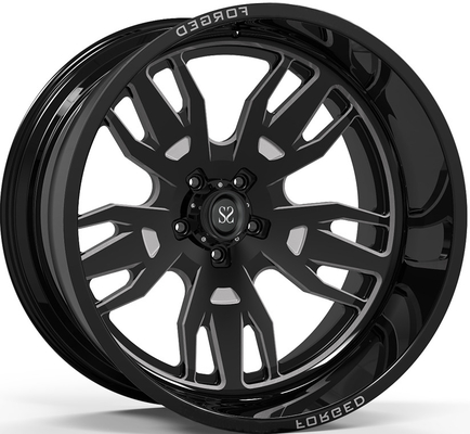 Customized  20X10 and 20x12  ET -19 -44 Gloss Black Machined Customized 4x4 Wheels/4x4 Off Road Rims