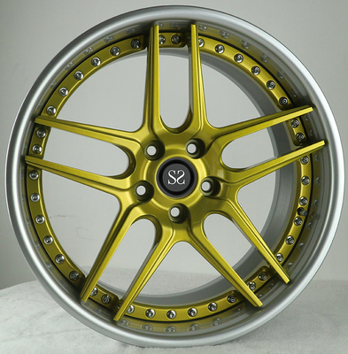 2-piece  Custom Brush+ Gold 19&quot; Alloy Rims For Subaru Alloy Rims 20 Forged Wheels for  Lamborghini, Ferrari, Toyota, Nis
