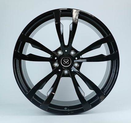 1-piece  Gloss Black Forged Car Rims For BMW X5 / X6 5x120  Staggered 20 21 inches