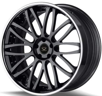 Gloss Black 18 Inch 2- Piece Forged Alloy Rims For AMG Car Rims 5x112 Made of 6061-T6 Aluminum