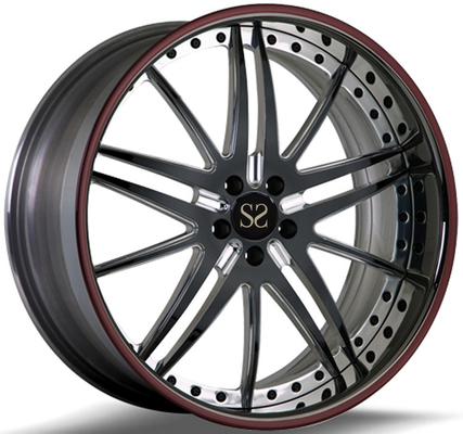 Custom Gloss Black Red Ring 20 Inch 1-Piece Forged Car Rims For Lexus IS TUV Rims 5x112 for Auid RS5