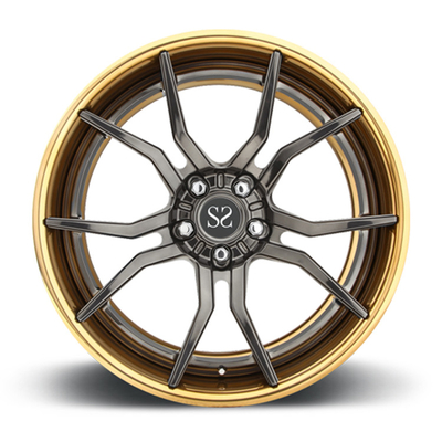 90mm ET VIA  Standard 2-Piece Forged Wheels For Ford Mustand 5x114.3 Staggered 19 and 20 inches
