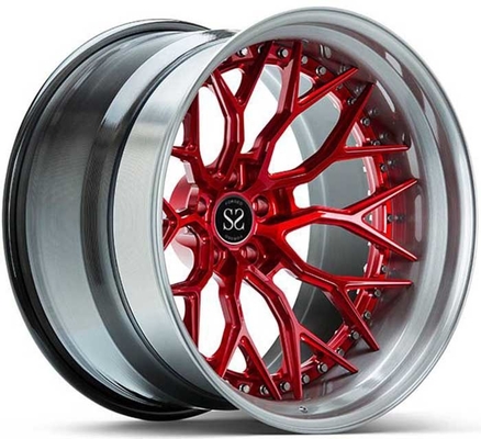 SAE J2530 20 Inch Staggered 3 Piece Forged Rims Hyper Silver 5x130 5x112 5x114.3 20 21 and 22 inches