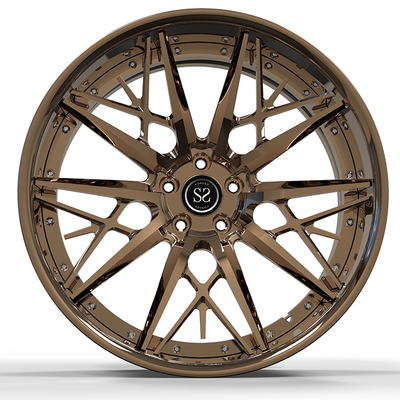 Bronze Painting 21 Inches 2 Forged Wheels For Audi Rs6