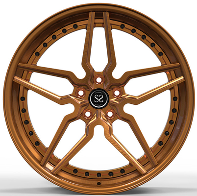 21 Inches Audi Rs6 Two Piece TUV Polished Forged Wheels 5x112