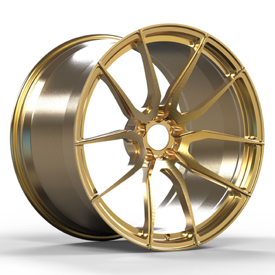 Champagne Golden Customized One Piece Forged Wheels For Land Rover