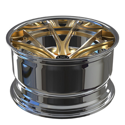 20x11 5x112 Barrel Polished Center Brushed Golden Rims For S5 Deep Concave Monoblock Car Wheel