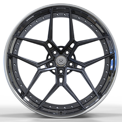 Polished Gun Metal 20 Inches Audi RS6 One Piece Forged Wheels 5x112