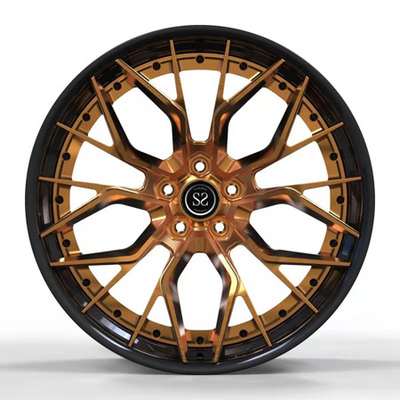 Polished Bronze 20x11 Rims For M6 2-Piece Forged Aluminum Wheel Blanks