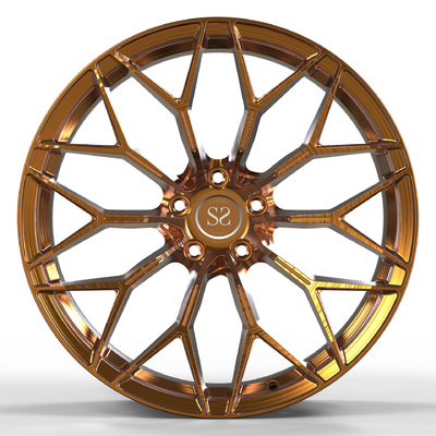 Brushed Bronze Monoblock 21 Inch Forged Wheel For Ferrari 458 1 Piece Alloy Rims