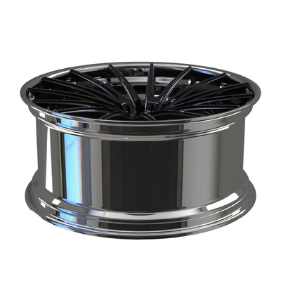 2 Piece Disc Black Barrel Polished Aluminum Alloy Wheels For Mercedes Benz C63 Forged Rims