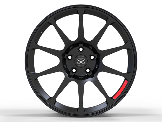 Matte Black Monoblock Forged Car Wheels 20 Inch For Audi R8 Aluminum Alloy Rims