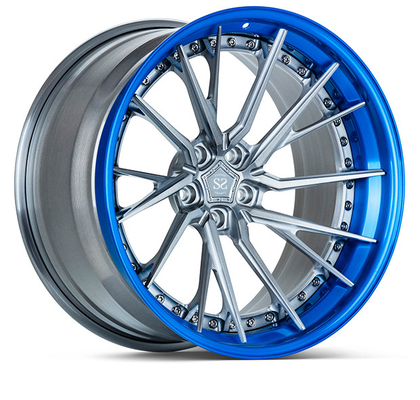 Deep Dish Staggered Directional Spokes Forged Car Wheels 20 Inch 22 Inch
