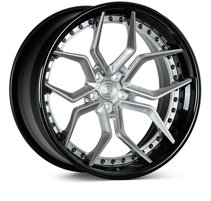 Chrome Polished Brushed 1 Piece Forged Wheels Deep Concave Deep Dish