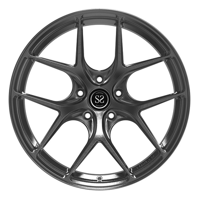 20 inch staggered 5*112 black milled forged alloy wheels for McLaren