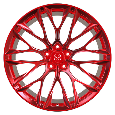 Red brushed 21inch monoblock forged wheels 1-piece aventador alloy car rims