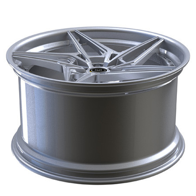 Aluminum Alloy 2-Piece Forged Wheels Rims Hyper Silver Center Multi Spoke GTB Car Wheels