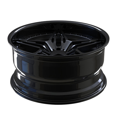 5x120.65 Gloss Black 2 Piece Forged Wheels Aluminum Alloy Rims 22 Inches
