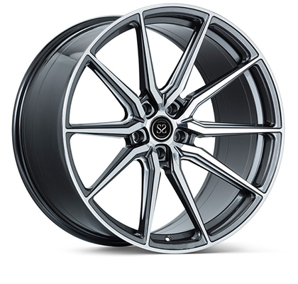 5x112 Gun Metal Machined 1 Piece Forged Wheels Staggered Fit To Benz S500
