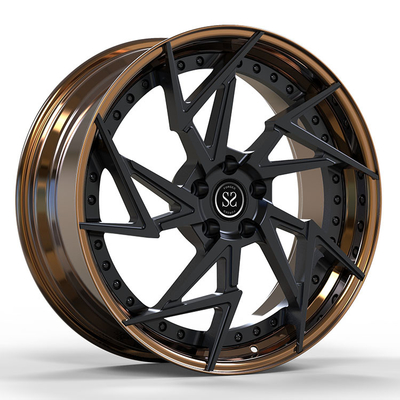 Bronze Black Disc 2 Piece Forged Wheels Staggered 19 21 Inch Fit To Lamborghini