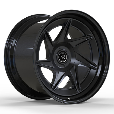 20inch 13J Wide Gloss Black 2-PC Forged Aluminum Alloy Rims For Nissan GTR 5x114.3