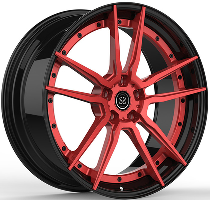 Fit for BMW Z4 Staggered 19 20 inches Red+Gloss Black 2-PC Forged Aluminum Alloy Wheels