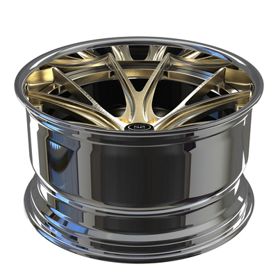 20inch 20x11 Polished Alloy 2 Piece Forged Brushed Gold Wheels S5 Car Rims
