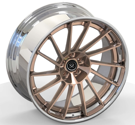 Brushed Polished 2 Piece Forged Wheels For Porsche Macan Staggered 21inch