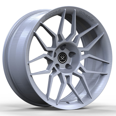 Matt Silver 2-Piece Forged Wheels 22 Inches Custom Rims For Porsch 991