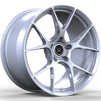 Matt Silver Porsche Forged Wheels 22 Inches Custom Rims 5x130