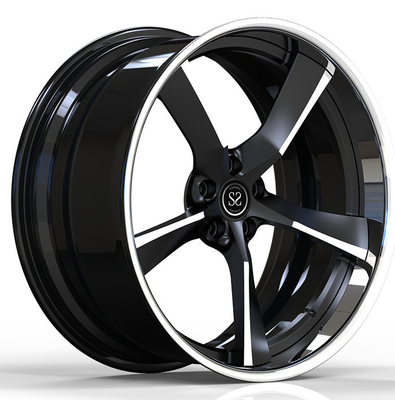 SSJK1014 Gloss Black Machined Forged Wheels 22 Inches For Auid Q7