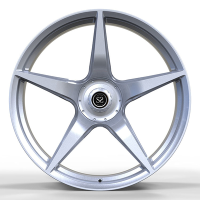 Satin Silver 1 Piece Forged Wheels Monoblock Rims 21inch 5x114.3 Fit To Ferrari F12