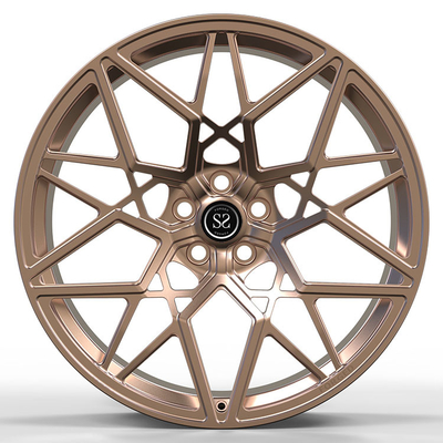 SSJK1074 Satin Bronze 1 Piece Forged Wheels Monblock Staggered 20 Inches 5x112