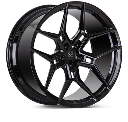 24 Inch 1 Piece Forged Wheels Gloss Black EVO4 Monoblock For S6 Car Rims