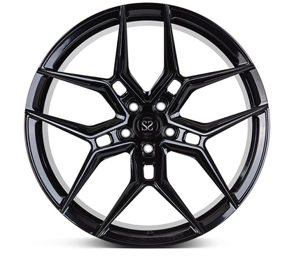 24 Inch 1 Piece Forged Wheels Gloss Black EVO4 Monoblock For S6 Car Rims