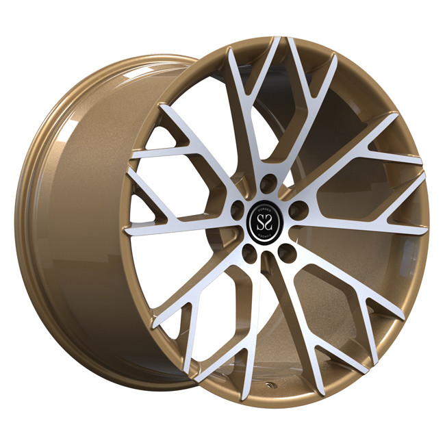 Bronze Machined Concave Forged Wheels Rims 21inch For Lamborghini Aventador Staggered