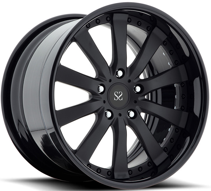 Gloss Black Customized Forged Alloy Rims 22x9.5 22x10.5 5x120 For Land Rover / 22 Inch 2-PC