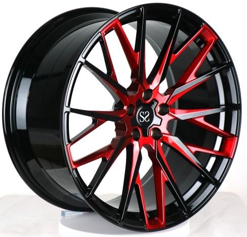 1-piece forged wheels 21 inch 5x114.3 red and black two colors alloy car sport wheel rims