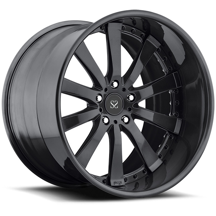 Gloss Black Customized Alloy Rims 22 For Land Rover  / 22 inch 2-Piece Forged rims 5x120