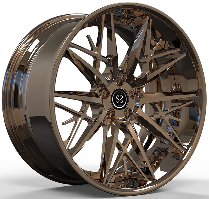 Bronze Painting 21 Inches 2 Forged Wheels For Audi Rs6