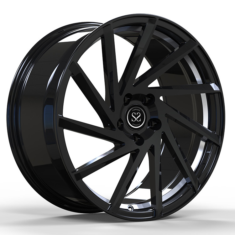 19 Inch Staggered Black 1 PC Forged Aluminium Wheels For Mazda MX5 5x112