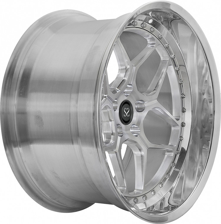 Polished Hyper Silver 2 Piece Forged Wheels 21 Inches Audi Rs6