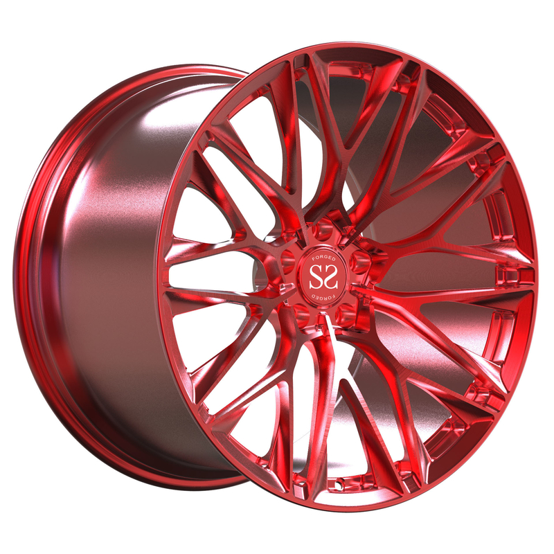 Red brushed 21inch monoblock forged wheels 1-piece aventador alloy car rims