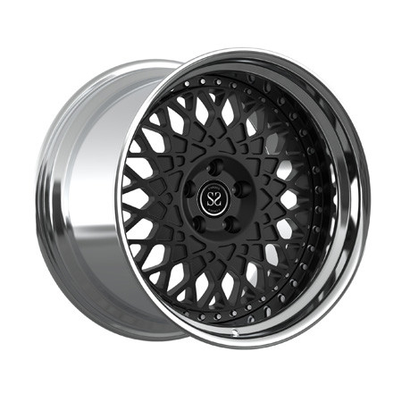 Center Matte Black 2-Piece Forged Wheels Barrel Polished 19 Inch Alloy E350 Car Rims