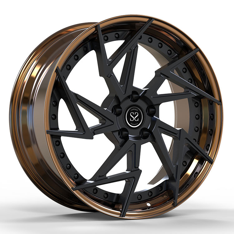 Fit to Audi A3 Custom Bronze 2-PC Forged Alloy Rims 18 and 19 inches 5x112 Bolt Pattern