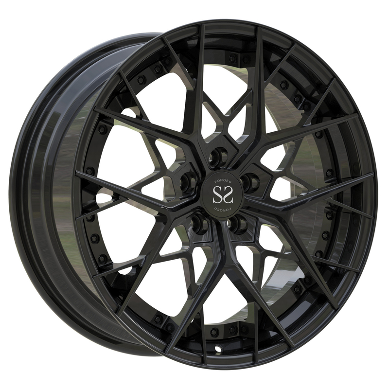 Center Barrel Forged 2 Piece Wheels Disc Matte Black RS3 Auto Car Rims