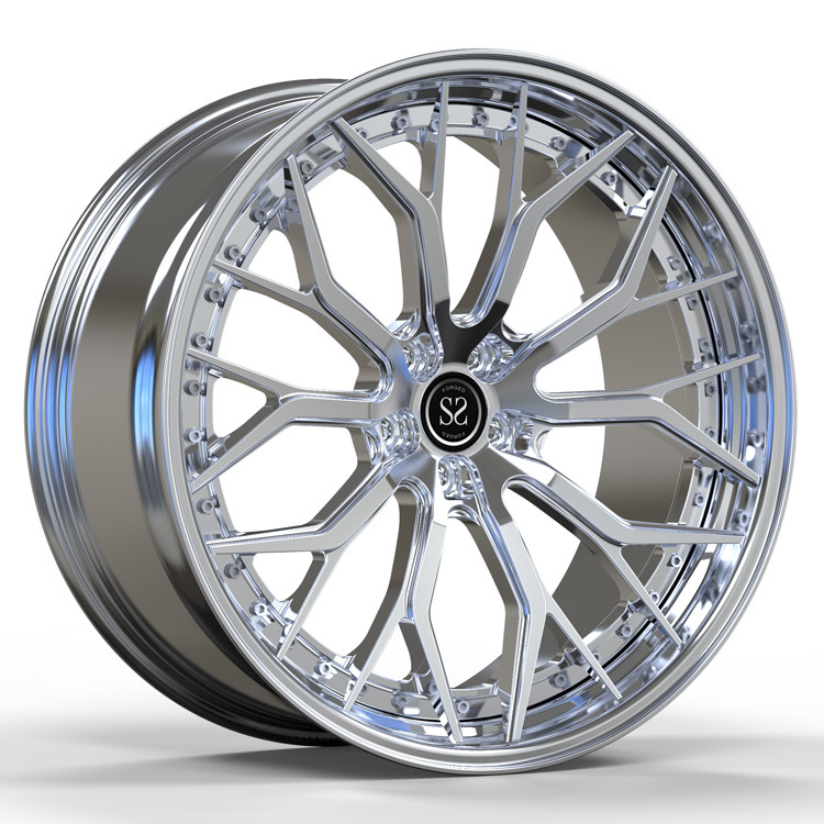 Aluminum RS6 Passenger Car Wheels 22x10.5 Deep Concave Forged 2 Piece Custom Rims