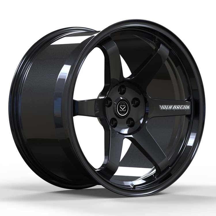 Monoblock Gloss Black 1-Piece Forged Wheels For GTR Staggered 20inch ...