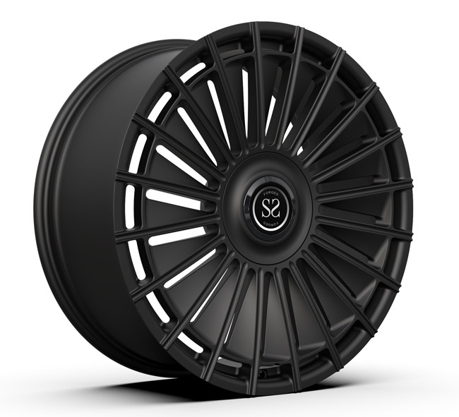 22inch 22x9.5 Monoblock Forged Rims Satin Black Floating Caps Land ...