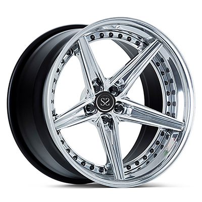 5 Spoke 3 PC Forged Wheels Alluminum Alloy Rims 18 19 20 Inches For BMW Porsche